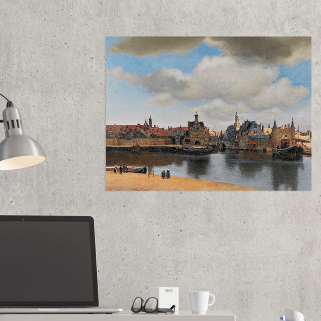 Johannes Vermeer, van Deft, View of Delft Foliendrucke (In Situ (Schreibtisch 2))
