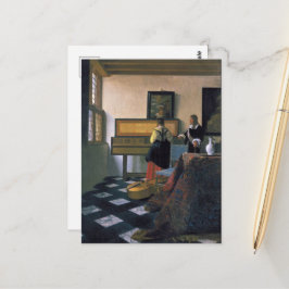 Johannes Vermeer, van Delft, The Music Lesson Postkarte
