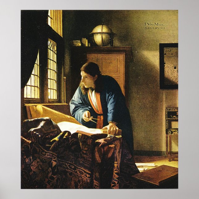 Johannes Vermeers Der Geograf (ca. 1669) Poster (Vorne)