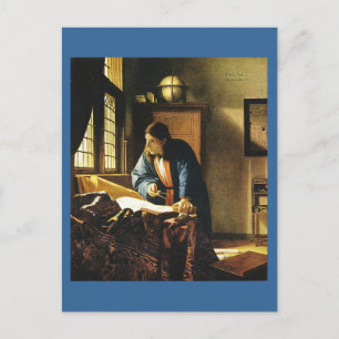Johannes Vermeers Der Geograf (ca. 1669) Postkarte