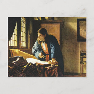 Johannes Vermeers Der Geograph (circa 1669) Postkarte