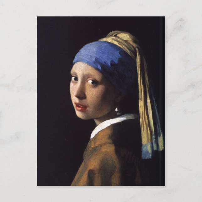 Johannes Vermeer's Girl with a Pearl Earring Postkarte (Vorderseite)