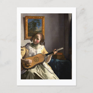 Johannes Vermeers Gitarrenspieler Postkarte