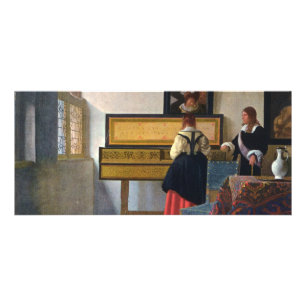 Johannes Vermeers Musikunterricht (ca. 1663) Werbekarte