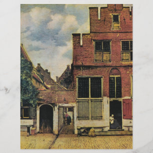 Johannes Vermeers Straße in Delft (um 1660) Flyer