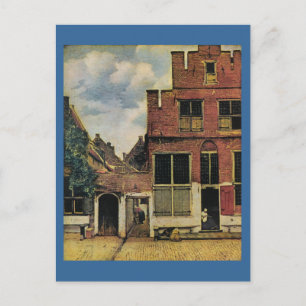Johannes Vermeer's Street in Delft (ca. 1660) Postkarte