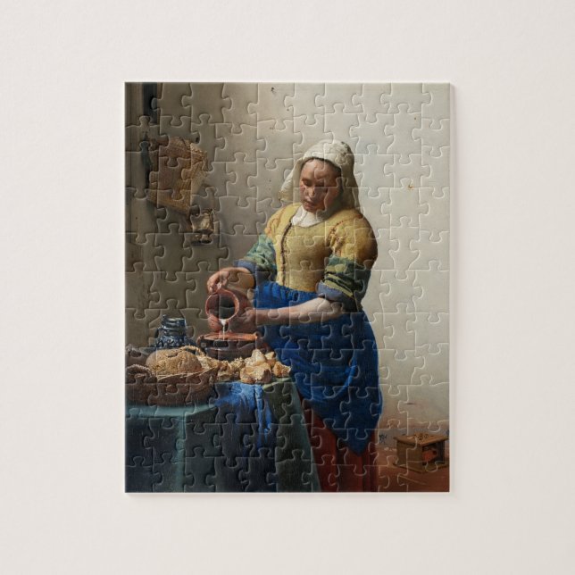 Johannes Vermeer's The Milkmaid (Vertikal)