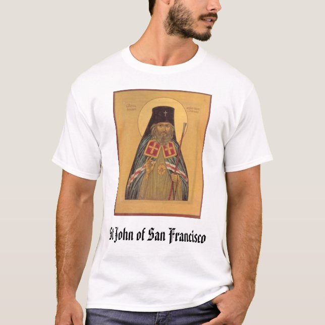 Johannes von San Francisco, Johannes von San T-Shirt (Vorderseite)