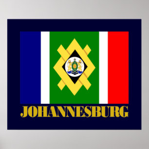 Johannesburg-Flagge Poster