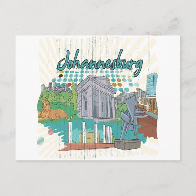 Johannesburg Postkarte (Vorderseite)