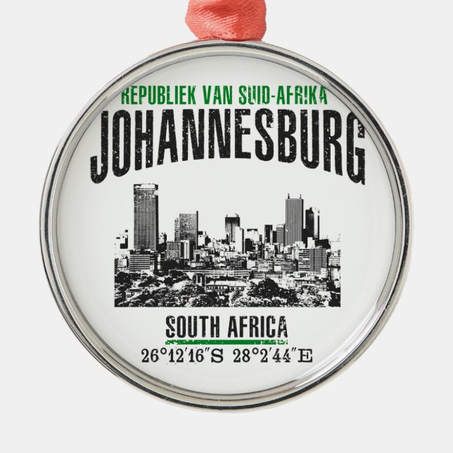 Johannesburg Silbernes Ornament (Vorne)