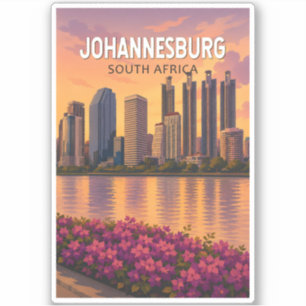 Johannesburg Südafrika Illustration Reise Kunst  Aufkleber