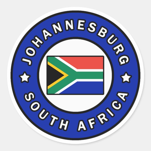 Johannesburg Südafrika Runder Aufkleber (Vorderseite)
