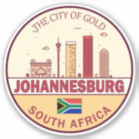 Johannesburg Südafrika Skyline Emblem