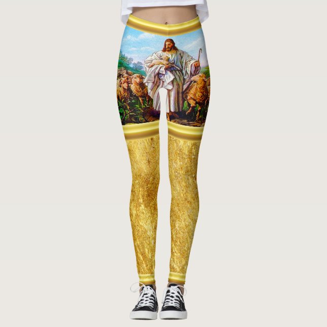 John-10:7 - 21 bin ich der gute Hirte Leggings (Vorderseite)