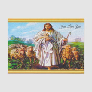 John-10:7 - 21 bin ich der gute Hirte Seidenpapier