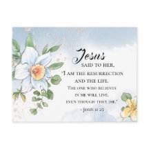 John 11:25 Bibel Verse Frühlingsblumen Ostern