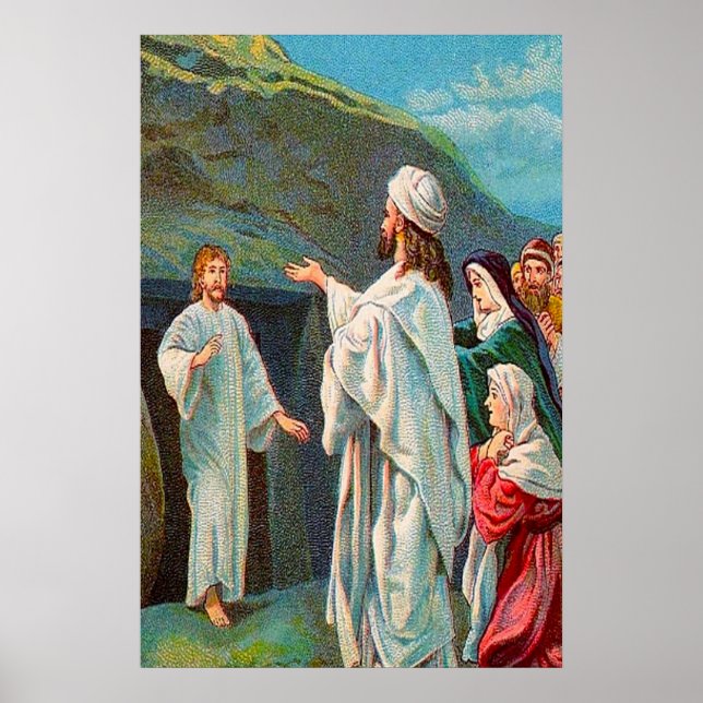 John 11:38-44 Lazarus, komm raus Poster (Vorne)