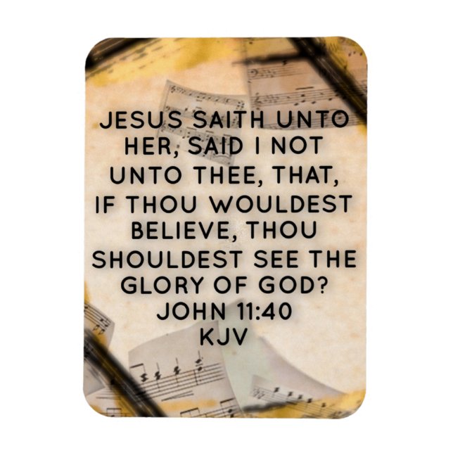 John 11:40 KJV Bible Verse Magnet (Vertikal)