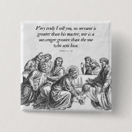 John 13:16 Jesus & 12 Jünger Christliche Bibel Button