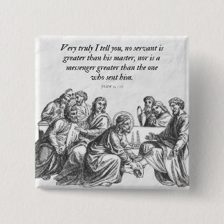 John 13:16 Jesus & 12 Jünger Christliche Bibel Button
