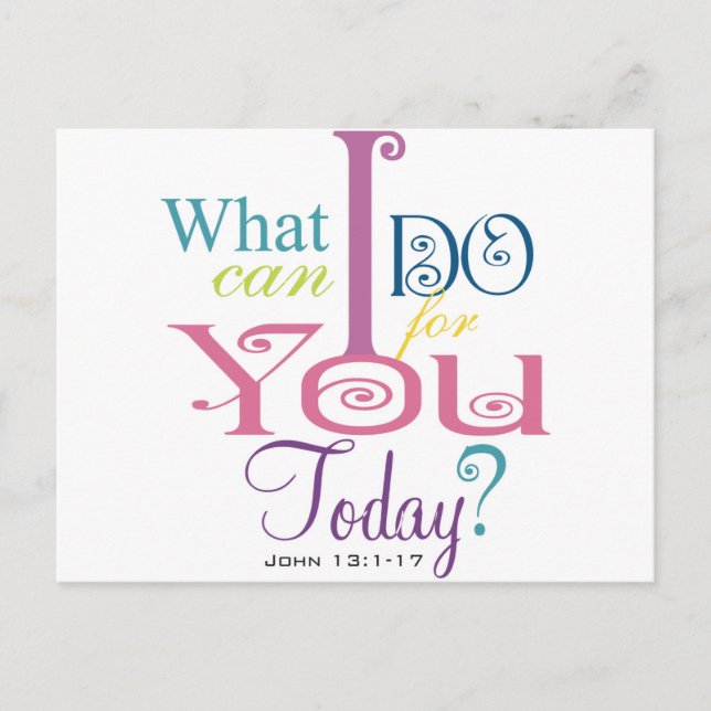 John 13:1-17 Wash Disciples Feet Scripture-Wear Postkarte (Vorderseite)