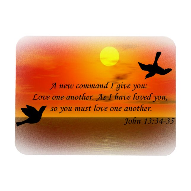 John 13:34-35 Liebe Magnet (Horizontal)