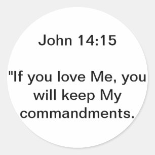John-14:15 Runder Aufkleber