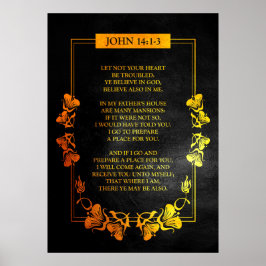 John 14:1-3 Bibelverse Poster