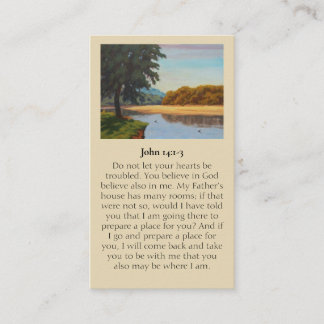 John 14:1-3 Feier der Sympathie-Karte des Lebens Visitenkarte