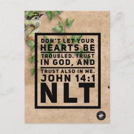 John 14:1 Bible Verse Memory Card - Postkarte