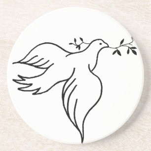 John 14:27 Bibelverse Religion Christentum Dove Sandstein Untersetzer