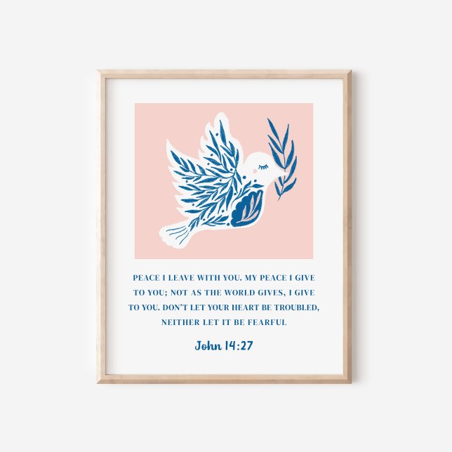 John 14:27 Bible Verse Christlich Art Poster (Von Creator hochgeladen)