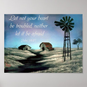 John-14:27 christlicher Bibel-Vers Poster