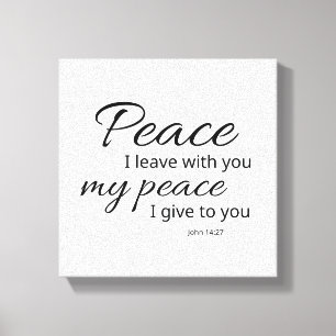 John 14:27 Leinwand Frieden hinterlasse ich euch