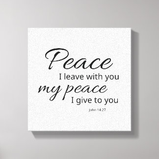 John 14:27 Leinwand | Frieden hinterlasse ich euch