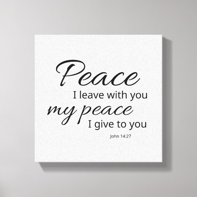 John 14:27 Leinwand | Frieden hinterlasse ich euch (Vorderseite)