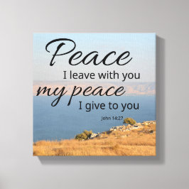 John 14:27 Leinwanddruck | Frieden hinterlasse ich