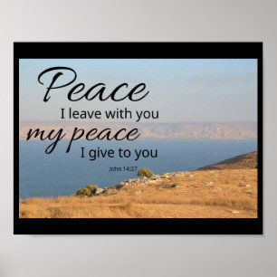 John 14:27 Leinwanddruck   Frieden hinterlasse ich Poster