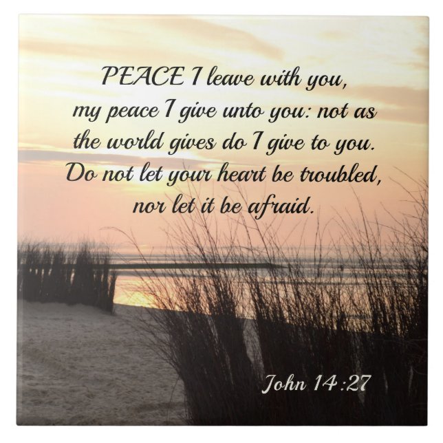 John 14:27 Peace, den ich mit dir verließ, Ocean S Fliese (Vorderseite)