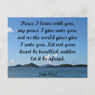 John 14:27 Peace verließ ich mit dir Postkarte