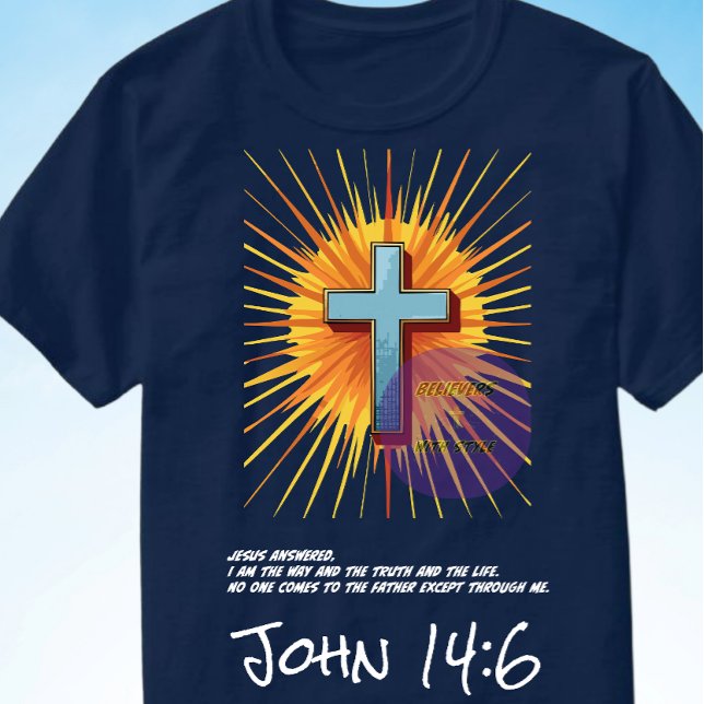 John 14:6 Bibelschrift - Christlich T-Shirt (Von Creator hochgeladen)