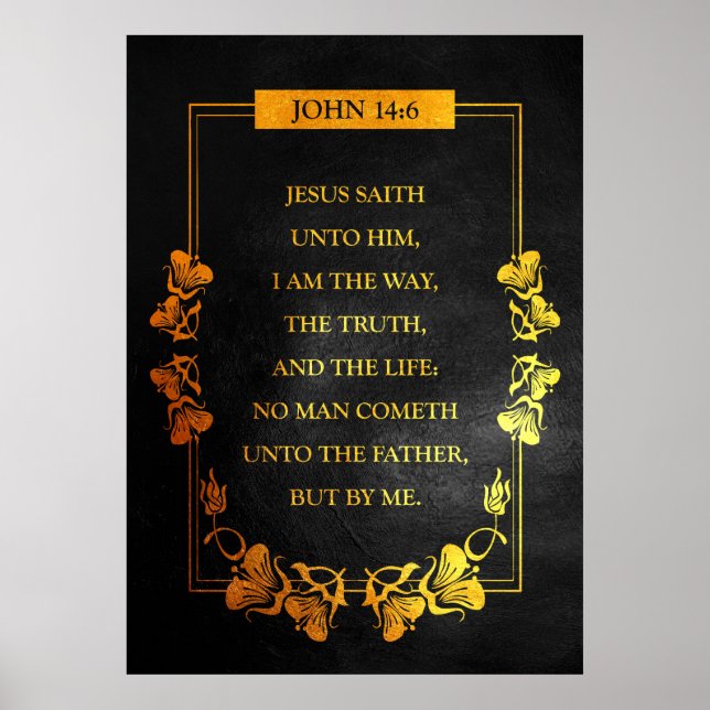 John 14:6 Bibelverse Poster (Vorne)