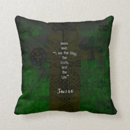 John 14:6 Bible Verse Inspiration Path Zitat Kissen