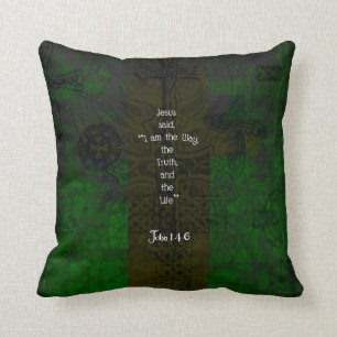 John 14:6 Bible Verse Inspiration Path Zitat Kissen