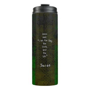 John 14:6 Bible Verse Inspiration Path Zitat Thermosbecher