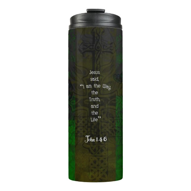 John 14:6 Bible Verse Inspiration Path Zitat Thermosbecher (Vorderseite)