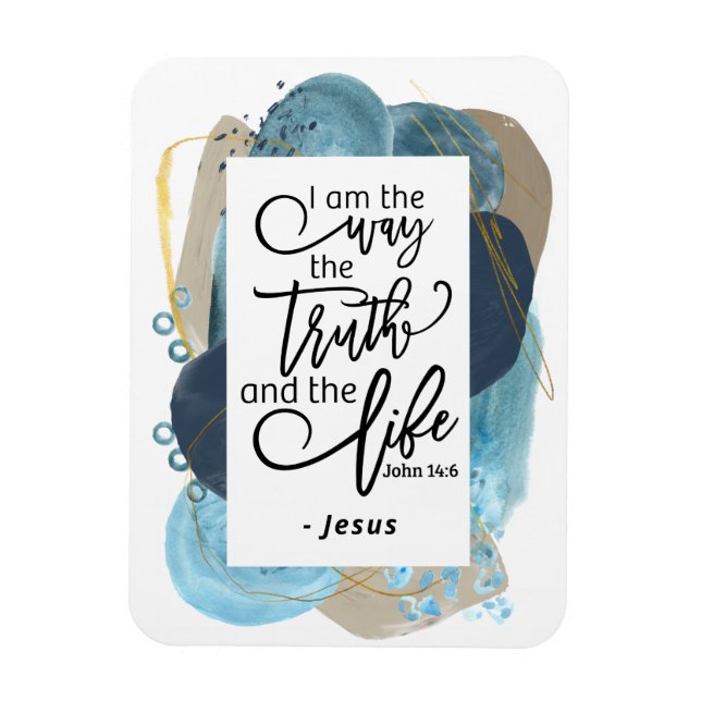 John 14:6 Ich bin die Christliche Bibel der Wahrhe Magnet (Vertikal)