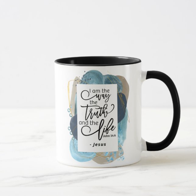 John 14:6 Ich bin die Christliche Bibel der Wahrhe Tasse (Rechts)