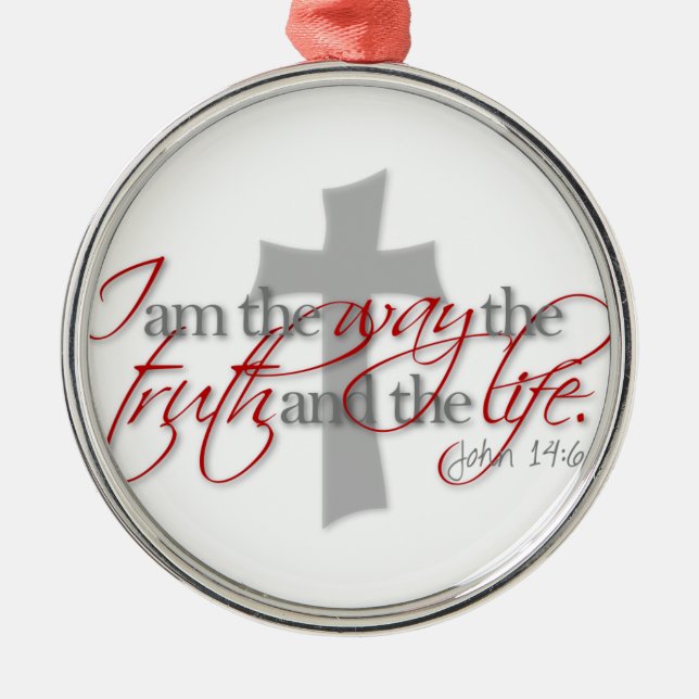 John-14:6 Ornament Aus Metall (Vorne)